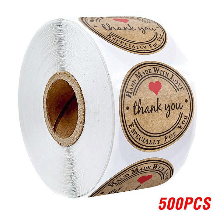 100-500pcs Vintage Kraft Paper Scrapbook Gift Stickers