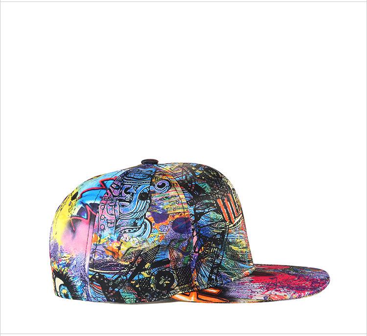 New 3d Graffiti Flat Edge Hip Hop Cap Baseball Cap