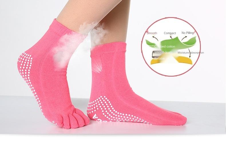 Cotton Yoga Cute Five-finger Socks