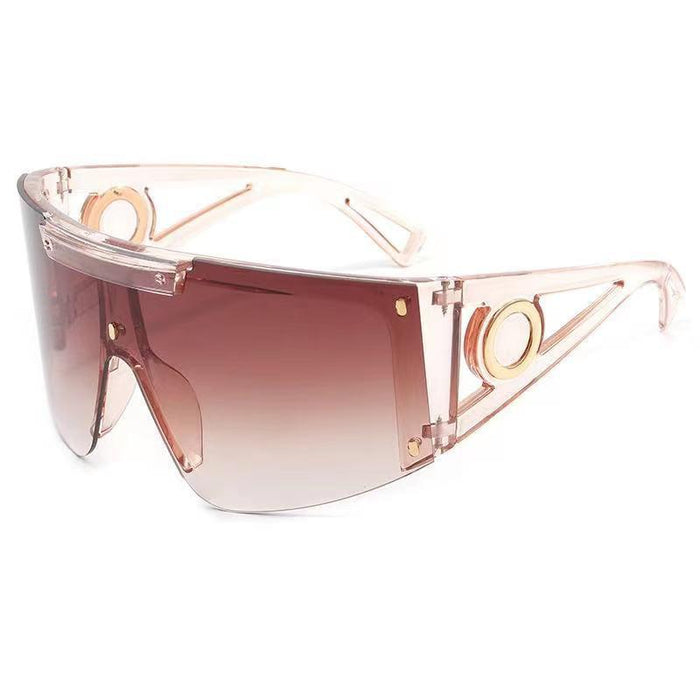 One piece half frame sunglasses