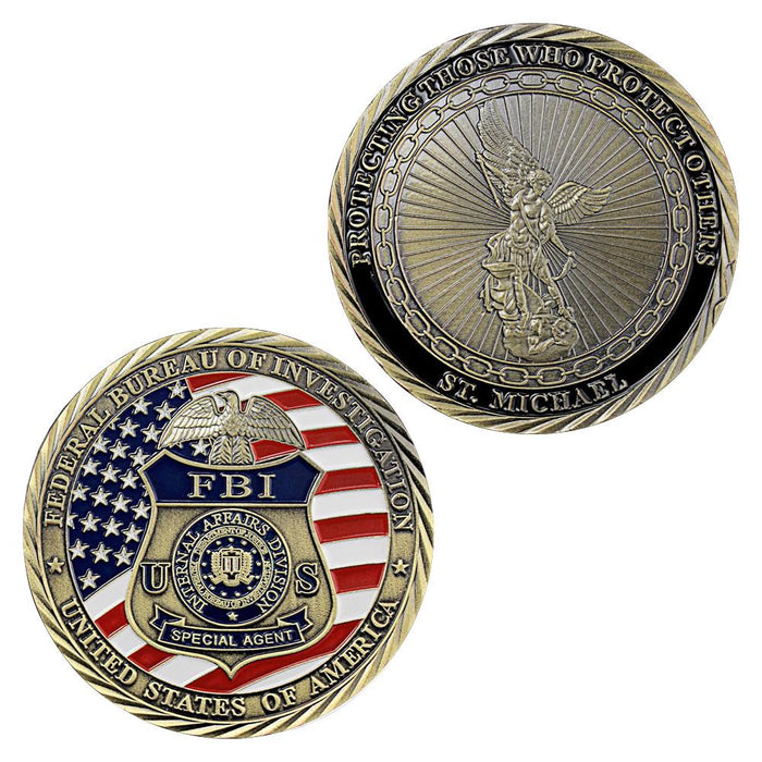 United States Federal Bureau of Investigation Souvenir Gold Plated Coin