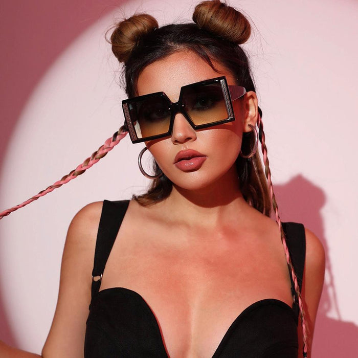 Square large frame light luxury Sunglasses