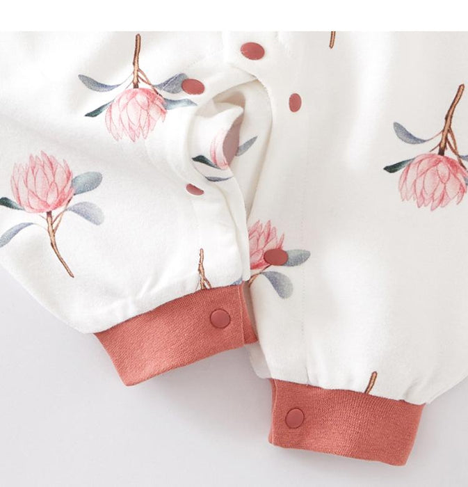 Noble Flower Cotton Infant Romper