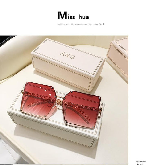 Metallic framed Tan Sunglasses