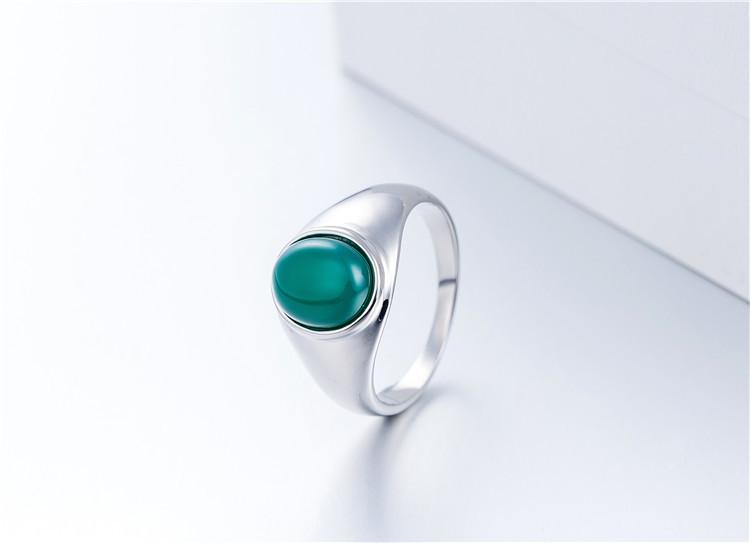 Fashion Simple Opal Women's Titanium Steel Ring