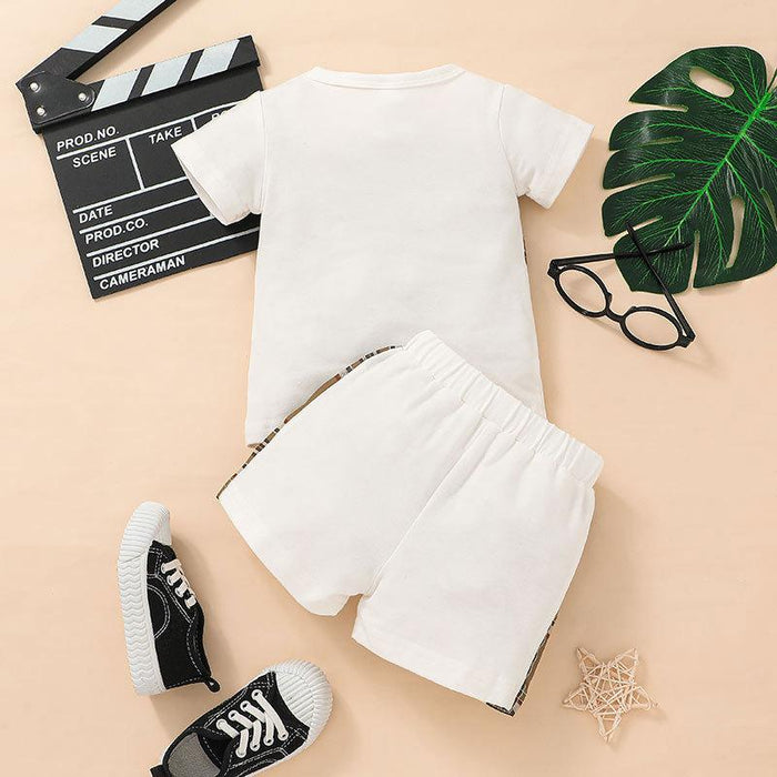 Summer Boys Short Sleeve Sports T-shirt Shorts Set