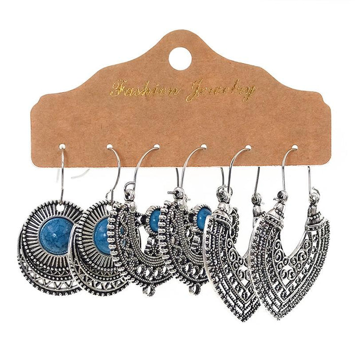 3 pairs/set Earrings Bohemian Style Jewelry X0X36214