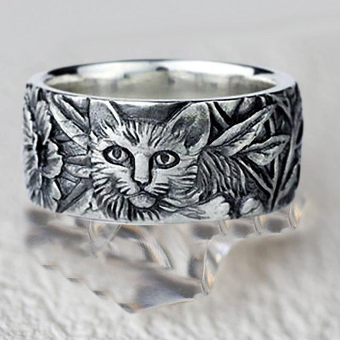 Creative Cartoon Cat and Mouse Lovers Love Ring