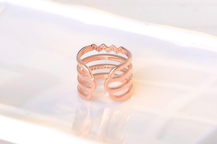 Personality Exaggerated Multi-layer Opening Tail Ring