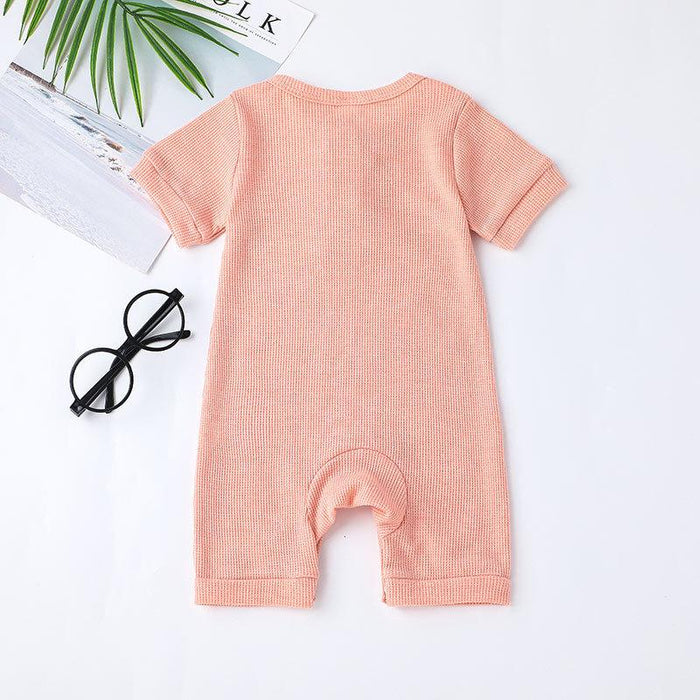 Multicolor Infant Short Sleeve Jumpsuit