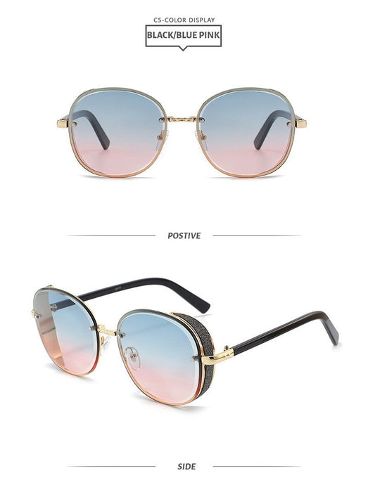 Sunglasses Women's round glasses gradient lens Retro