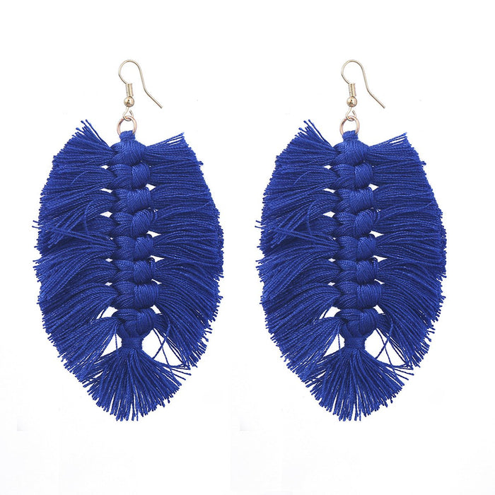 Women's Bohemian Style Hand Woven Color Matching Earrings