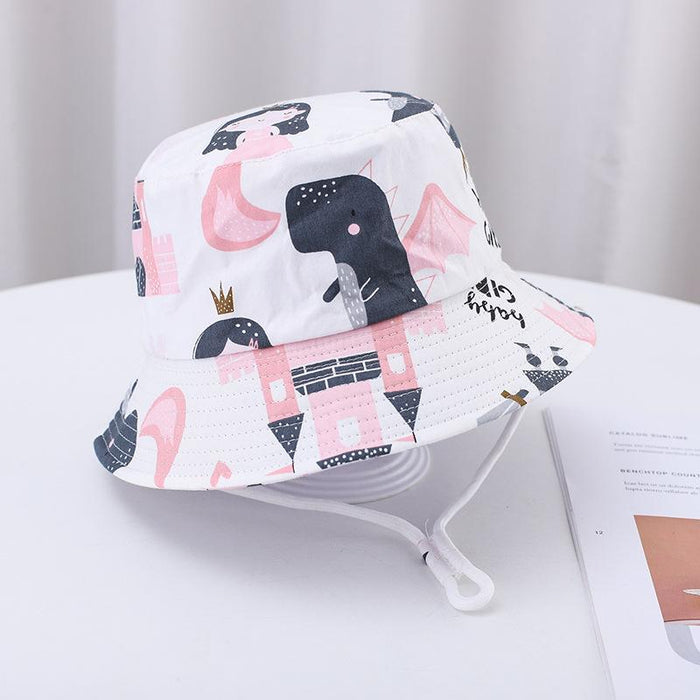 Summer Outdoor Cartoon Print Children's Fisherman Hat