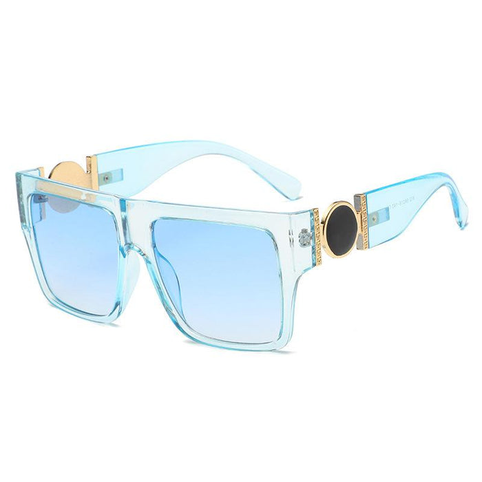 Square large frame one-piece Sunglasses