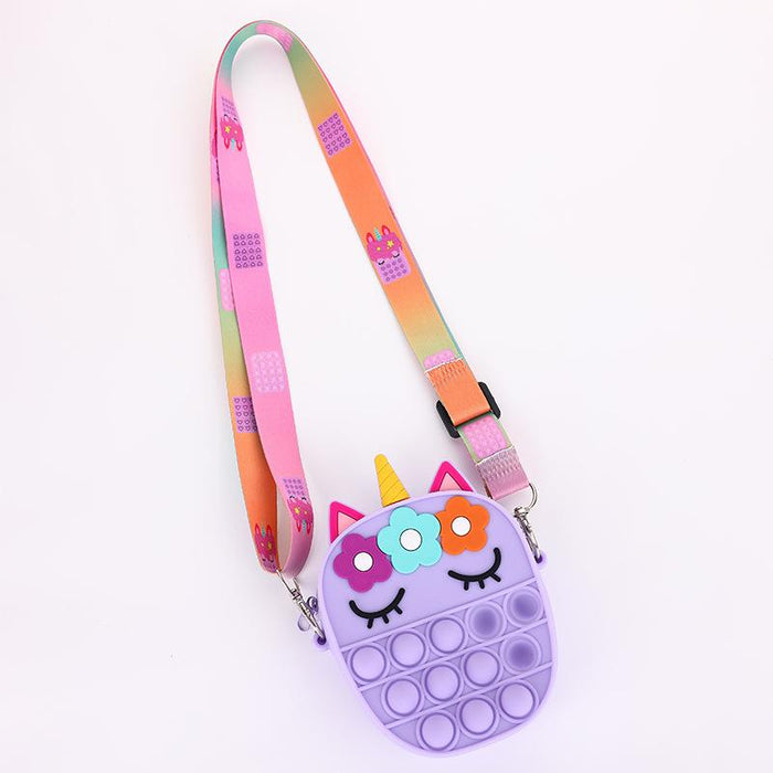 Silicone Bag Unicorn Backpack Decompression Pinch Music