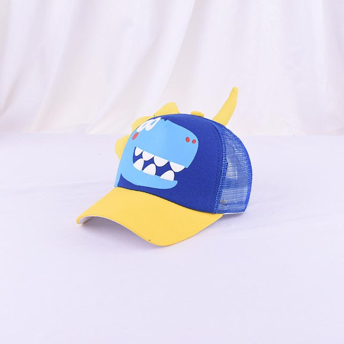 Summer Children' Cartoon Dinosaur Shade Net Baseball Cap