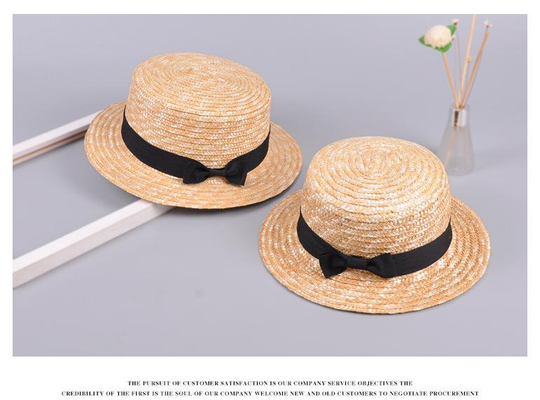 Summer Boys and Girls Bow Princess Beach Straw Hat