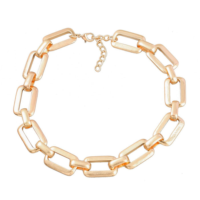 Alloy Punk Style Simple Geometric Chain Necklace