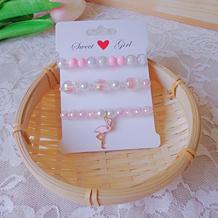 Children's Bracelet Set Beaded Plastic Toy Accessories