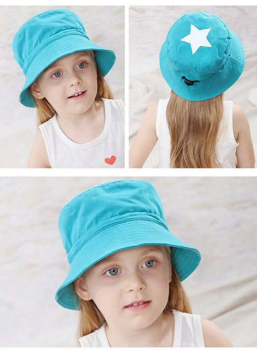 Star Children's Fisherman Uv50 + Beach Holiday sun-proof Bucket Hat