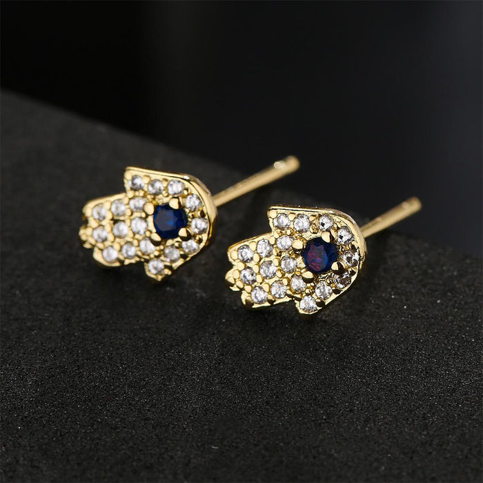 New Fashion Personality Palm Shaped Women's Stud Earrings