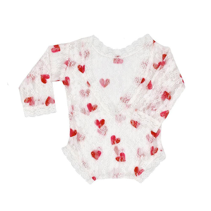 Lace Patting Flower Print Backless Triangle Lace Dress