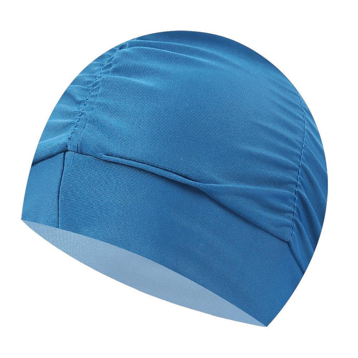 Adult Pleated Cloth Women's  Ear Protection Swimming Cap