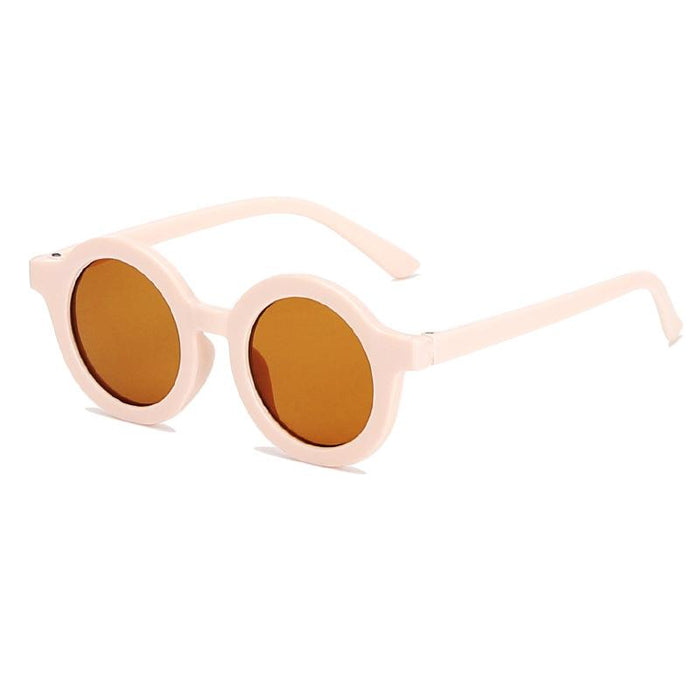 Children's Retro round frame sunglasses prevent blue light and ultraviolet rays