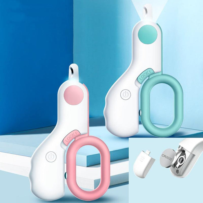 Mini Pet Nail Clipper with LED Light for Dog Cat Pet Claw Clipper