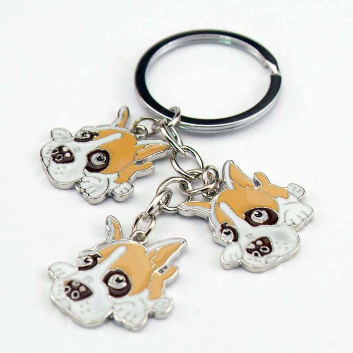 Cartoon Pet Dog Metal Keychain