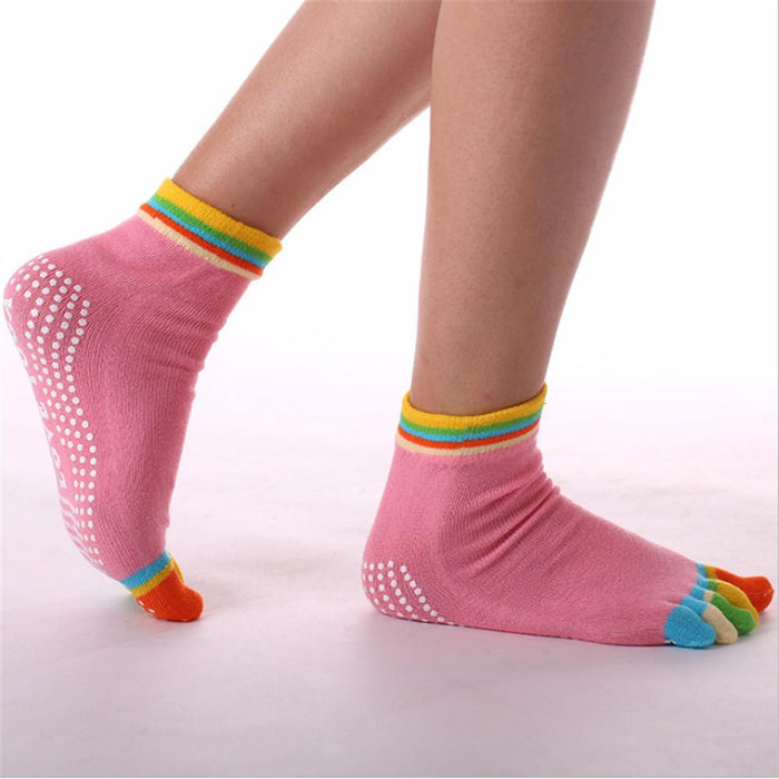 Cotton Yoga Cute Five-finger Socks