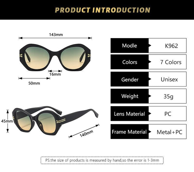 Irregular geometric personality light luxury Sunglasses