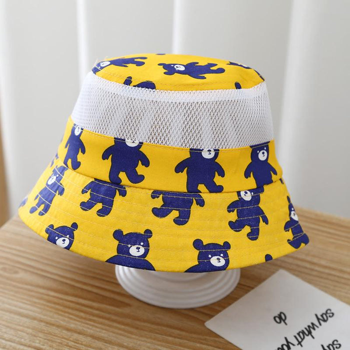 Summer Cartoon Print Children's Outdoor Mesh Hat