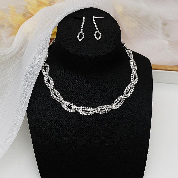 Fashion Female Jewelry Simple Necklace Earring Set