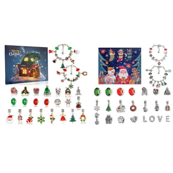 Diy Christmas Advent Calendar Bracelets Blind Box Christmas Jewelry