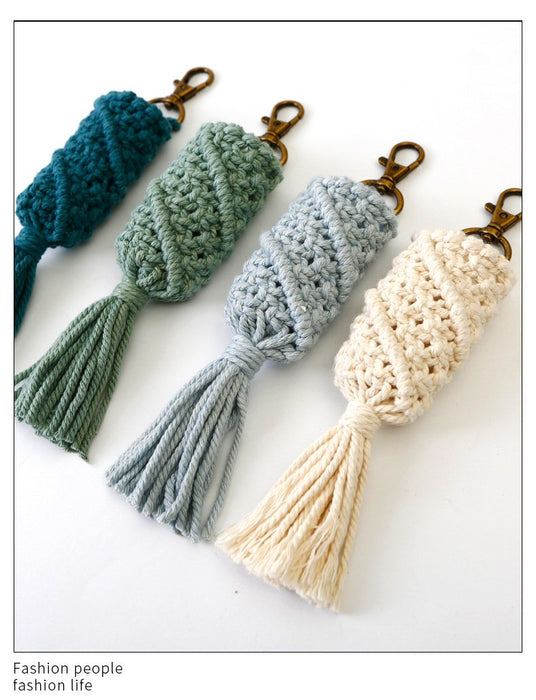 Hand Woven Key Chain Tassel Bag Pendant