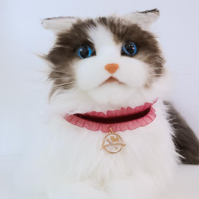 Pet collar kitten dog jewelry lace collar Pendant Necklace