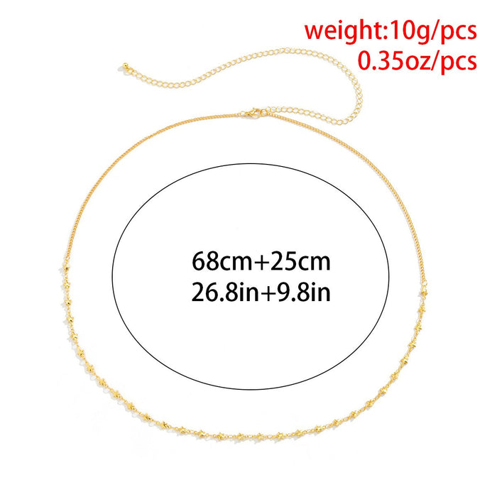 Simple Single Layer Star Waist Chain Sexy Beach Body Chain