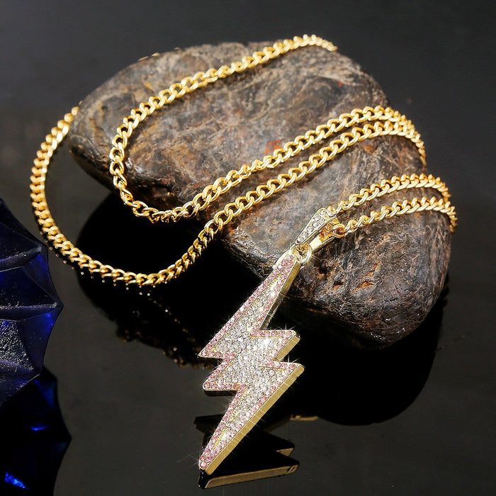 Punk Hip-hop Letter Full Diamond Necklace