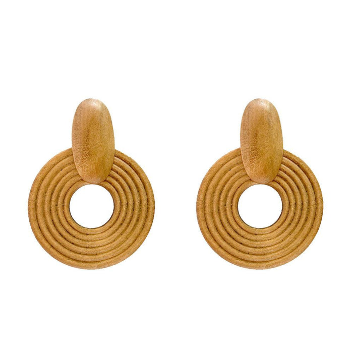Exaggerated Geometric Large Round Earrings Jewelry