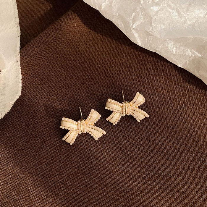 New Retro Bow Simple Design Women's Earrings