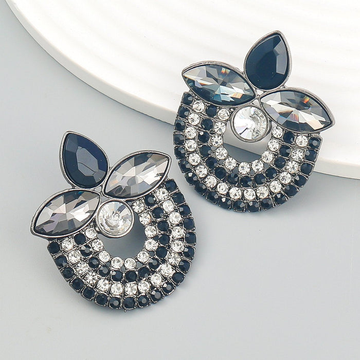 Women's colourful Rhinestone Retro Multi-layer Earrings