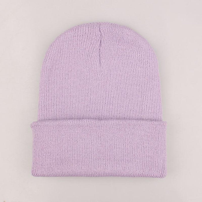 Winter Hats for Unisex Beanies Knitted Solid Cute Hat