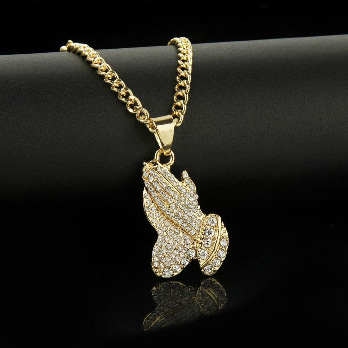 Punk Hip-hop Letter Full Diamond Necklace