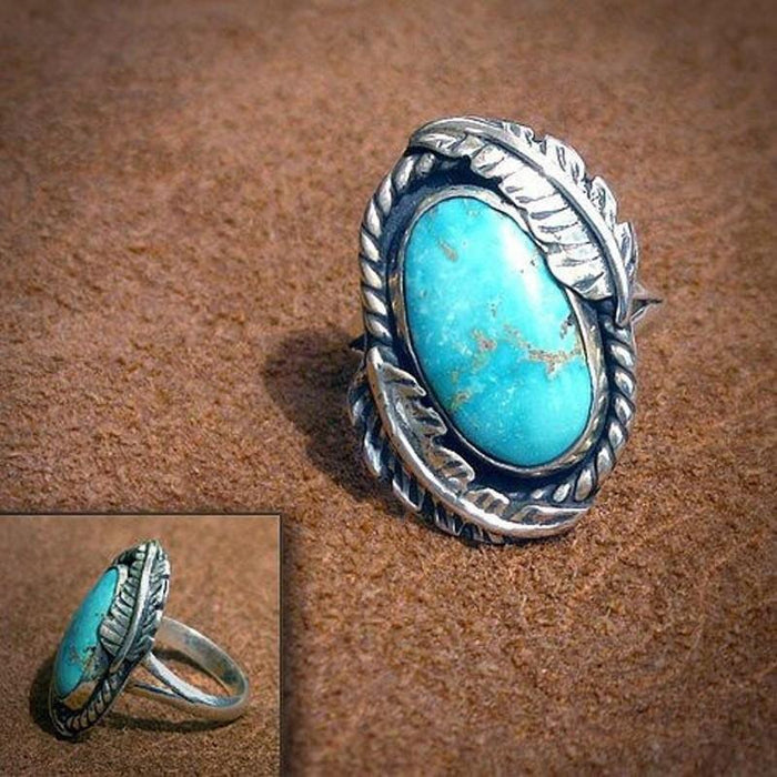50Pcs Mixed Vintage Turquoise Rings