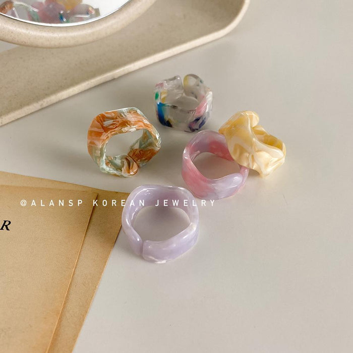 Vintage Small Acrylic Tree Open Ring