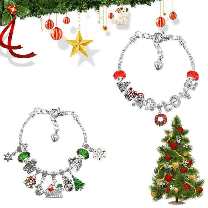 Diy Christmas Advent Calendar Bracelets Blind Box Christmas Jewelry