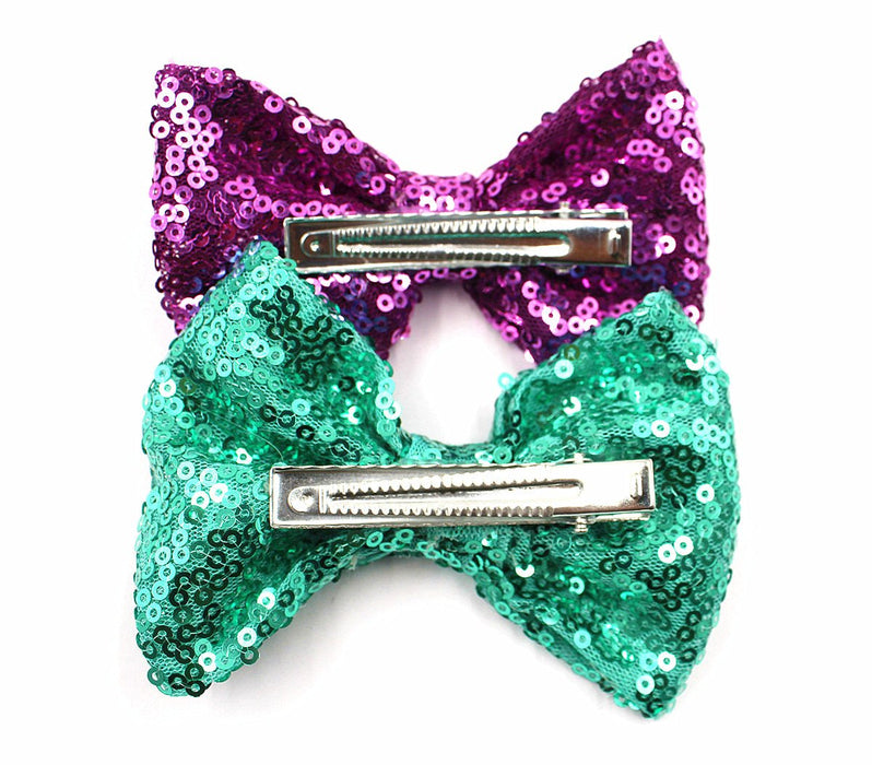 Sequin Bow Hair Clip