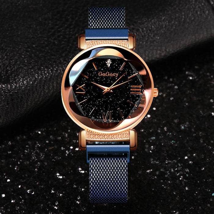 Luxury Womens Watch Personality Romantic Magnet Band Ladies Fashion Wristwatch