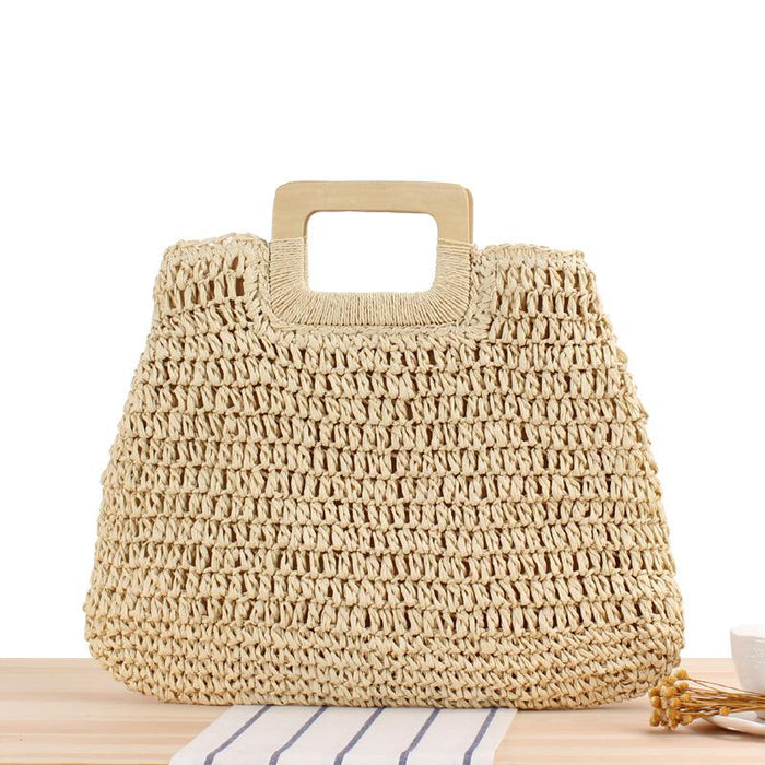 Lightweight Portable Straw Woven Large-capacity Bag